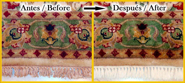 RESTAURACION DE ALFOMBRA PERSA Y ORIENTAL DE FLECOS DESTEÑIDOS