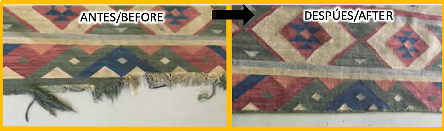 RESTAURACION DE ALFOMBRA PERSA Y ORIENTALBORDES DAÑADOS